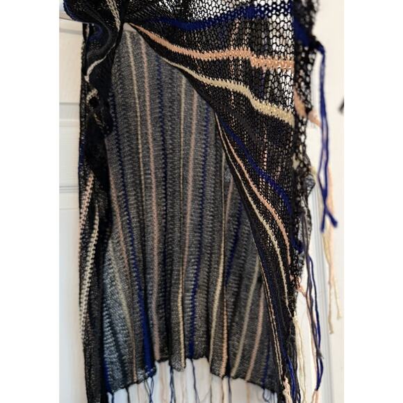 L Space Nightfall Swim Cover Up One Size Open Shoulder Beach Sweater Fringe Boho - Picture 7 of 15